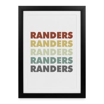 Randers - Danemark - Danemark - Scandinavie - Affiche encadrée (27 × 37 cm) - noir - Devant