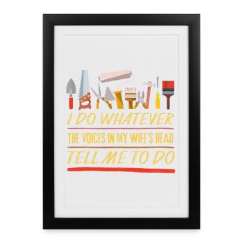 I_do_Anything_for_Wife_1 - Framed poster (27 × 37 cm) - black - Front
