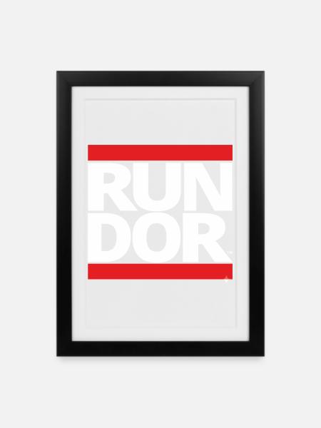 Run - Framed poster (27 × 37 cm) - black
