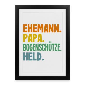 Archery Archer Gift - Framed poster (27 × 37 cm) - black - Front