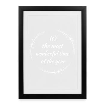Most Wonderful Time Ornament - Framed poster (27 × 37 cm) - black - Front
