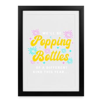 Sexe Révélation Nouvel An - Affiche encadrée (27 × 37 cm) - noir - Devant
