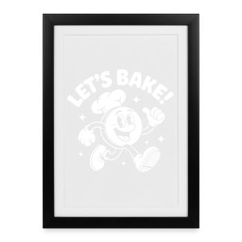 Backspaß Küchenchef Cookie - Gerahmtes Poster (27 × 37 cm) - Schwarz - Vorne