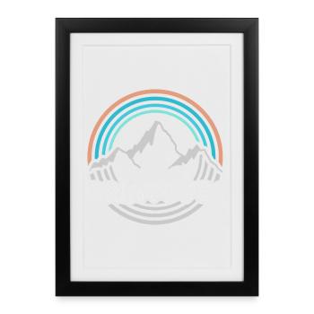 Mont Grintovec - Affiche encadrée (27 × 37 cm) - noir - Devant