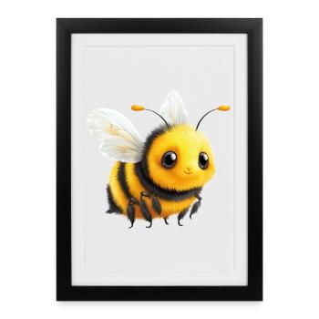 Abeille - Affiche encadrée (27 × 37 cm) - noir - Devant