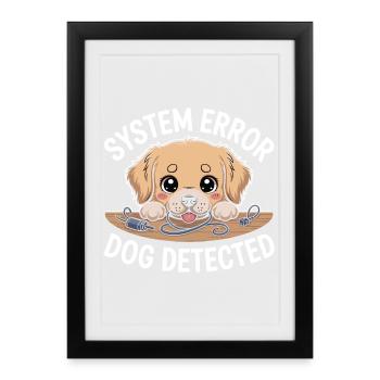 Cute Labrador Funny Dog Troublemaker - Framed poster (27 × 37 cm) - black - Front