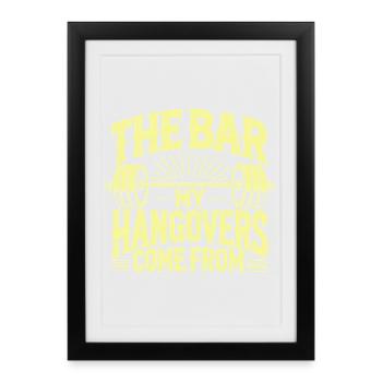 Funny Gym Bar Bodybuilding Gift - Framed poster (27 × 37 cm) - black - Front