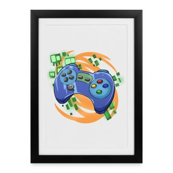 Jeux de joueurs - Affiche encadrée (27 × 37 cm) - noir - Devant