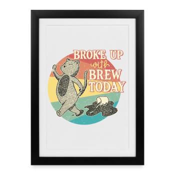 Sevrage du café décaféiné ex-buveur de café - Affiche encadrée (27 × 37 cm) - noir - Devant