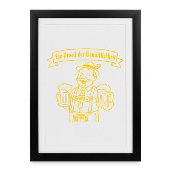 Herr Bier - Ein Prosit der Gemütlichkeit - Framed poster (27 × 37 cm) - black - Front