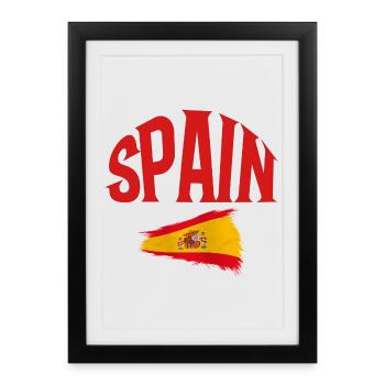 Espagne - Affiche encadrée (27 × 37 cm) - noir - Devant