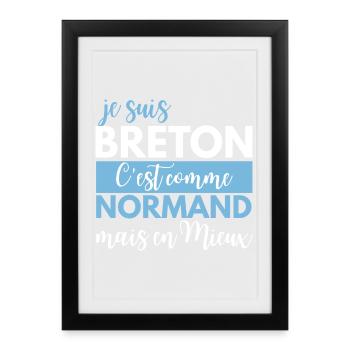 Breton humour, it's like Norman but better - Framed poster (27 × 37 cm) - black - Front