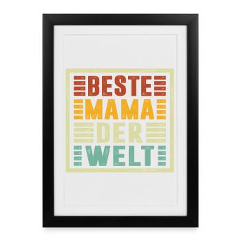 La meilleure maman du monde offre Noël - Affiche encadrée (27 × 37 cm) - noir - Devant
