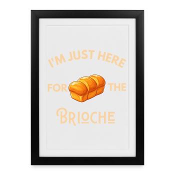 I'm Just Here For The Retro Culinary Design - Framed poster (27 × 37 cm) - black - Front