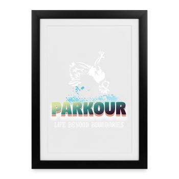 Parkour Life Beyond Boundaries - Framed poster (27 × 37 cm) - black - Front