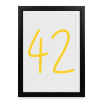 42 - Affiche encadrée (27 × 37 cm) - noir - Devant