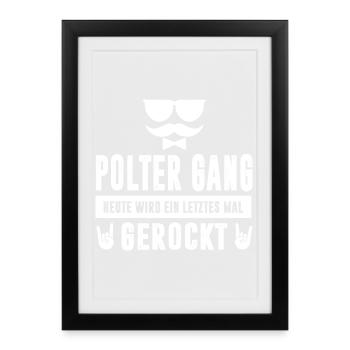 Enterrement de vie de garçon Partnerlook Enterrement de vie de garçon Bière Alcool - Affiche encadrée (27 × 37 cm) - noir - Devant