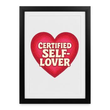 self-love - Framed poster (27 × 37 cm) - black - Front