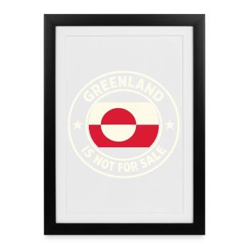 Greenland Greenland Not For Sale Funny - Framed poster (27 × 37 cm) - black - Front