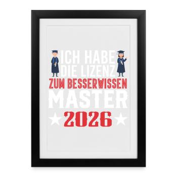 Master's Degree Graduation 2026 - Framed poster (27 × 37 cm) - black - Front