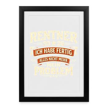 Cadeau de retraité 2026 Pour lui Vous - Affiche encadrée (27 × 37 cm) - noir - Devant