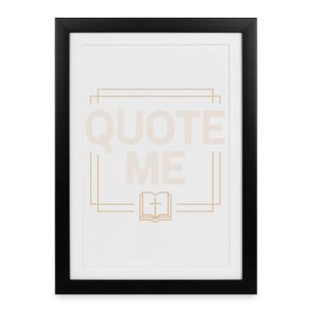 Citations de la Bible chrétienne Bible Bible de foi - Affiche encadrée (27 × 37 cm) - noir - Devant