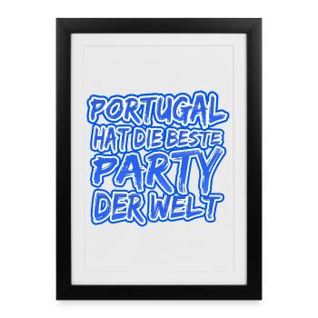 Vacances Portugal - Affiche encadrée (27 × 37 cm) - noir - Devant