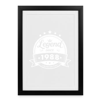 Legend since 1988 - Framed poster (27 × 37 cm) - black - Front
