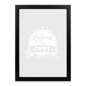 Légende depuis 1991 - Affiche encadrée (27 × 37 cm) - noir - Devant