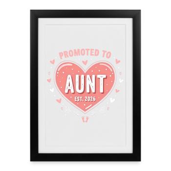 Tante 2026 Tante 2026 Promue Tante 2026 - Affiche encadrée (27 × 37 cm) - noir - Devant