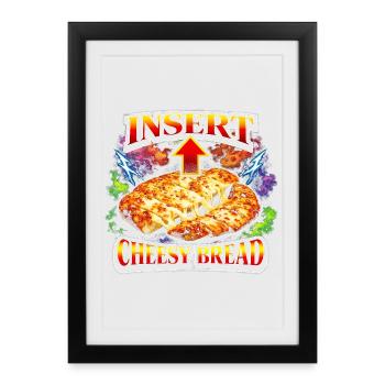 Pain au fromage (plat préféré) - Affiche encadrée (27 × 37 cm) - noir - Devant