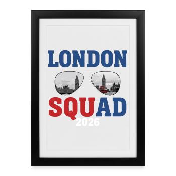 Équipe de Londres 2026 - Affiche encadrée (27 × 37 cm) - noir - Devant