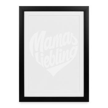 Mom's Favorite Heart Design - Framed poster (27 × 37 cm) - black - Front