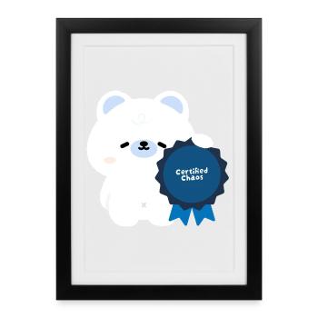 Certified Chaos Polar Bear - Framed poster (27 × 37 cm) - black - Front