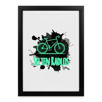 Bicyclette - Affiche encadrée (27 × 37 cm) - noir - Devant