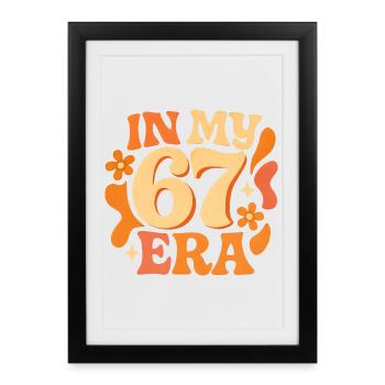 Dans mon anniversaire d’humour italien de cerveau pourri de l’ère 67 - Affiche encadrée (27 × 37 cm) - noir - Devant