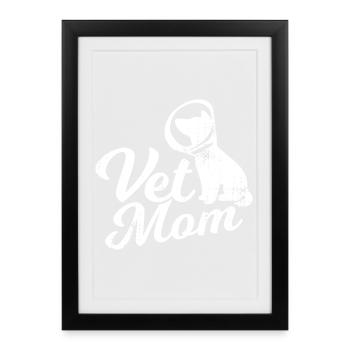 Veterinarian Mom - Framed poster (27 × 37 cm) - black - Front