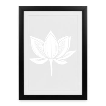 Lotus Lotus Flower Lotus Flower Graphic Vector - Framed poster (27 × 37 cm) - black - Front