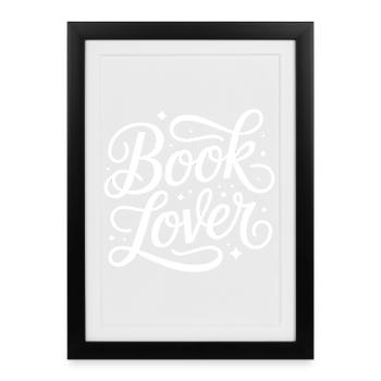Amoureux des livres : Erreur de frappe - Affiche encadrée (27 × 37 cm) - noir - Devant