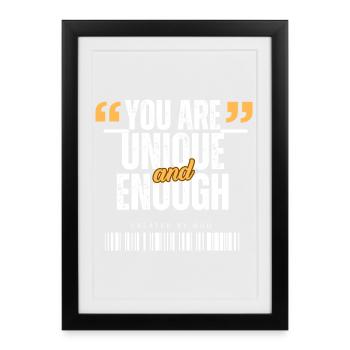 You_are_Unique - Gerahmtes Poster (27 × 37 cm) - Schwarz - Vorne