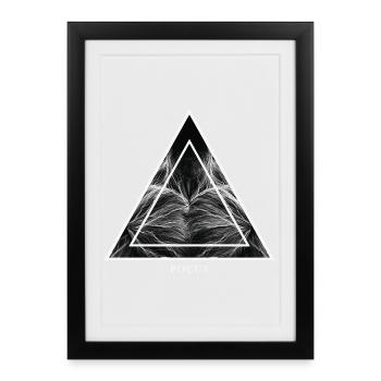 Gym Minimalist Triangle Bodybuilding - Framed poster (27 × 37 cm) - black - Front