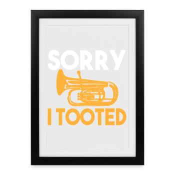 Désolé d’avoir sonné le t-shirt du Trombone - Affiche encadrée (27 × 37 cm) - noir - Devant