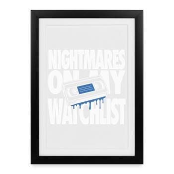 Nightmares On My Watchlist Horror - Framed poster (27 × 37 cm) - black - Front
