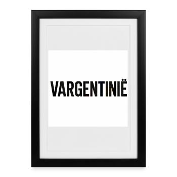 Vargentino Typography Logo - Framed poster (27 × 37 cm) - black - Front