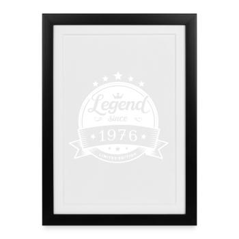 Légende depuis 1976 - Emblème - Affiche encadrée (27 × 37 cm) - noir - Devant