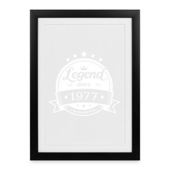 Legend since 1977 - Emblem - Framed poster (27 × 37 cm) - black - Front