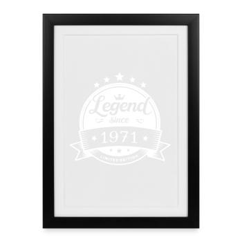 Légende depuis 1971 - Emblème - Affiche encadrée (27 × 37 cm) - noir - Devant