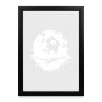 Football - Affiche encadrée (27 × 37 cm) - noir - Devant
