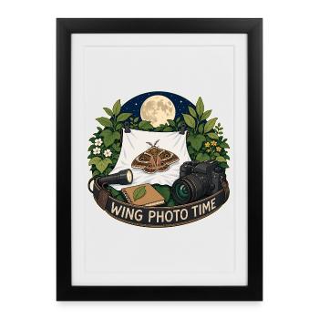 WING PHOTO TIME - Framed poster (27 × 37 cm) - black - Front