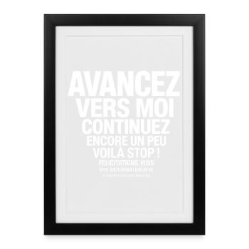 T-shirt Ping Pong Humour Cadeau  - Affiche encadrée (27 × 37 cm) - noir - Devant